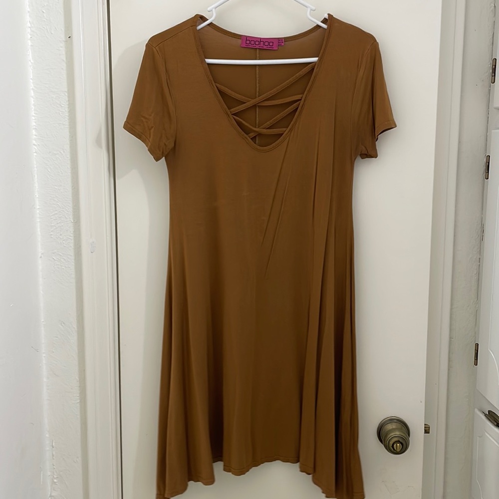 Dark camel dress